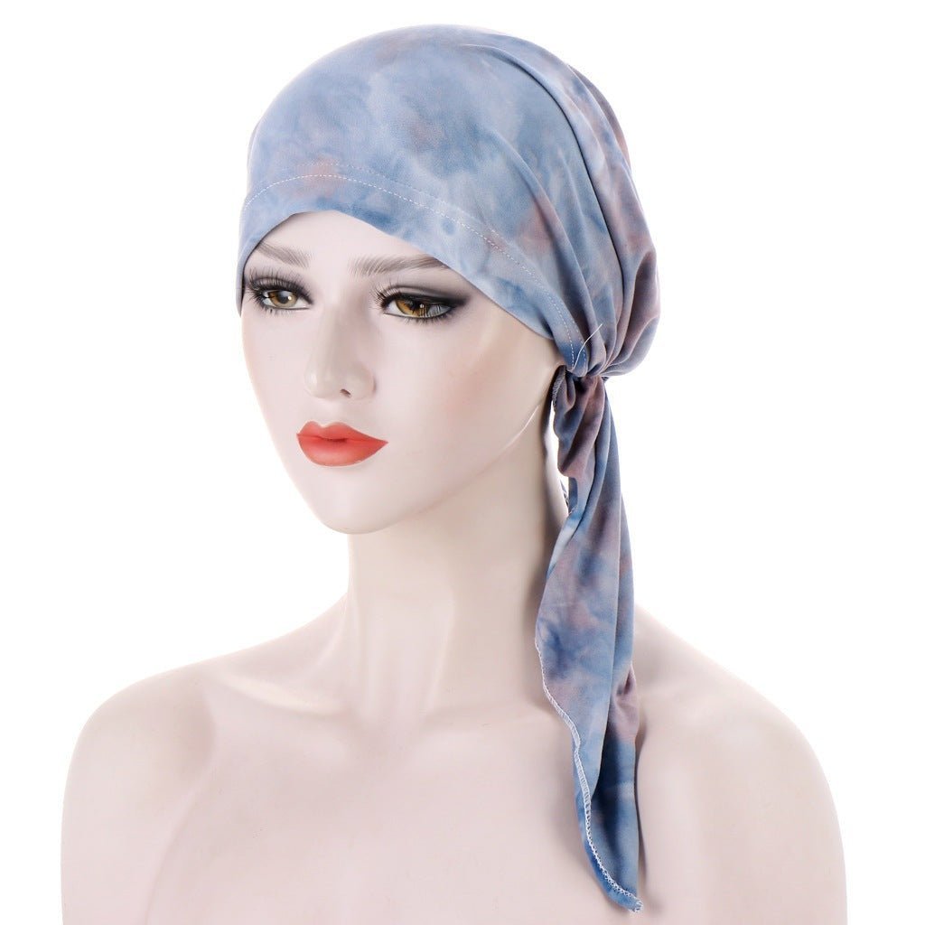 Red Brook - Floral Headscarf by The Nevermore – Unique Boho Accessories by Nevermore Lifestyle & Tech | Sky Blue