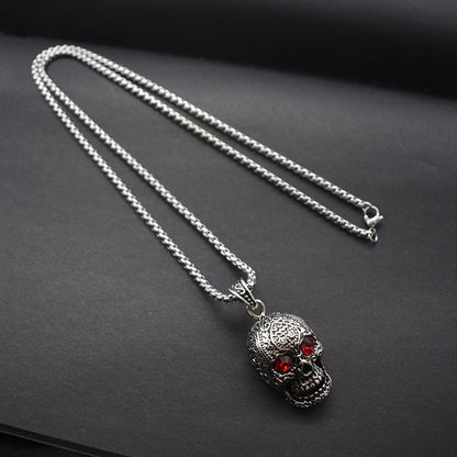 Red Eyed Skull - Gothic Pendant by The Nevermore – Unique Gothic Pendants by Nevermore Lifestyle & Tech | Red Diamond Skull