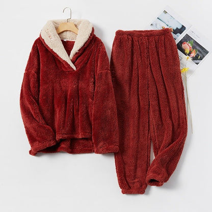 RelaxedWear Chic - The Nevermore Pajama Set for Women – Unique Women`s Pajamas by Nevermore Lifestyle & Tech | 2XL Wine Red