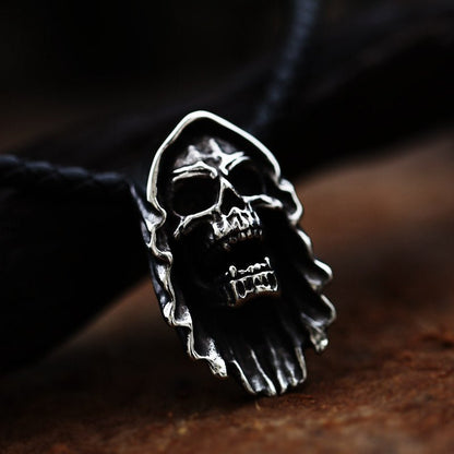 Retro Skull Pendant - Titanium Steel Design by The Nevermore – Unique Gothic Pendants by Nevermore Lifestyle & Tech | Single pendant