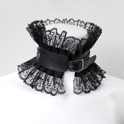 Rhiannon Moonlit - Gothic PU Leather Choker by The Nevermore – Unique Gothic Pendants by Nevermore Lifestyle & Tech | Black