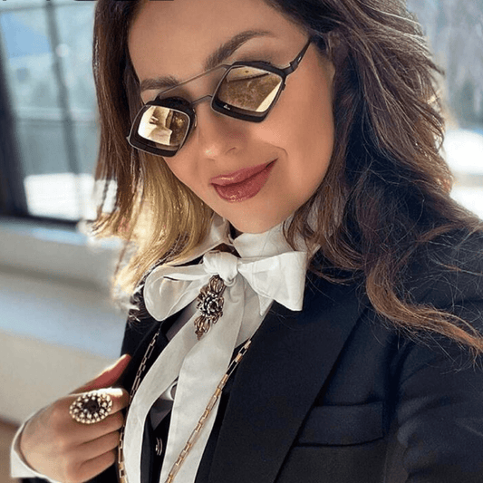Rhombus Double Beam - The Nevermore Steampunk Sunglasses – Unique Steampunk Sunglasses & Goggles by Nevermore Lifestyle & Tech | Black Anti Blue Light