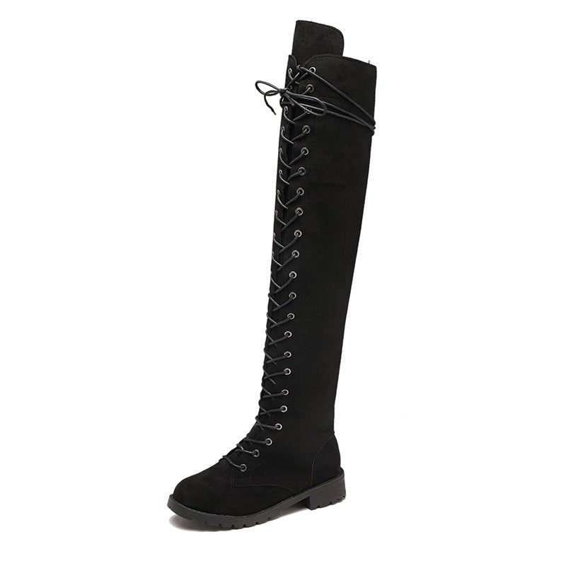 Rider Chic Suede Over-Knee Motorcycle Boots by The Nevermore