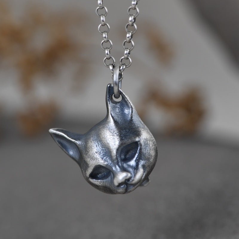 Risky cat - The Nevermore Gothic Pendant 925 Sterling Silver – Unique Gothic Jewelry by Nevermore Lifestyle & Tech | 925 Silver Pendant Without Chain