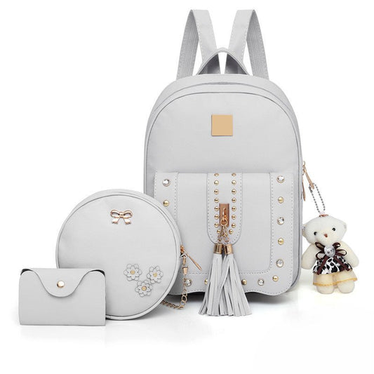 Rivet Bloom - Trendy Backpack by The Nevermore – Unique Bags by Nevermore Lifestyle & Tech | White