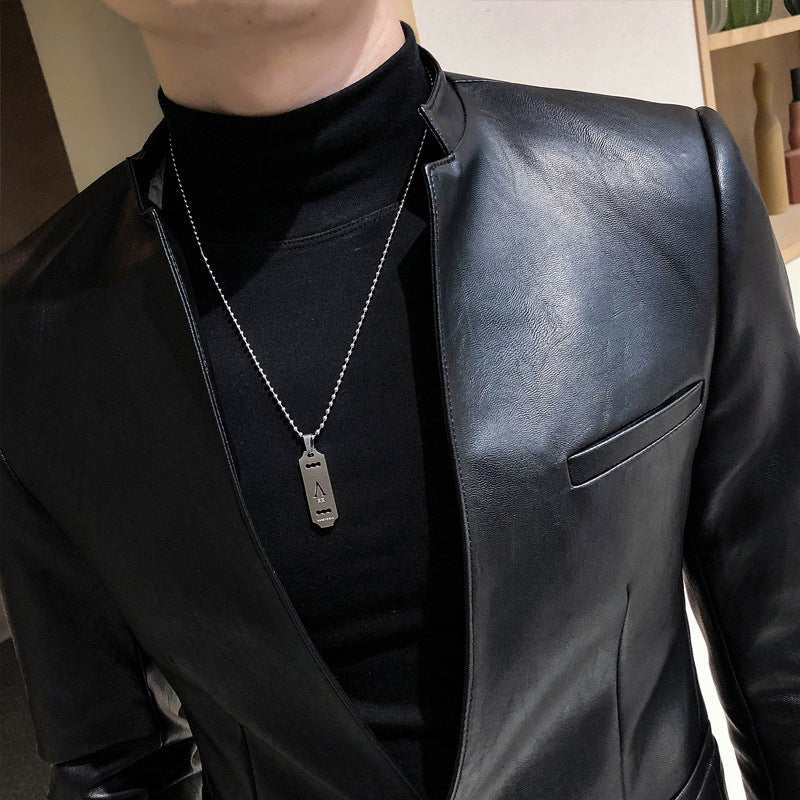 Rocco - The Nevermore Slim Leather Jacket for Men – Unique by Nevermore Lifestyle & Tech | 2XL Black