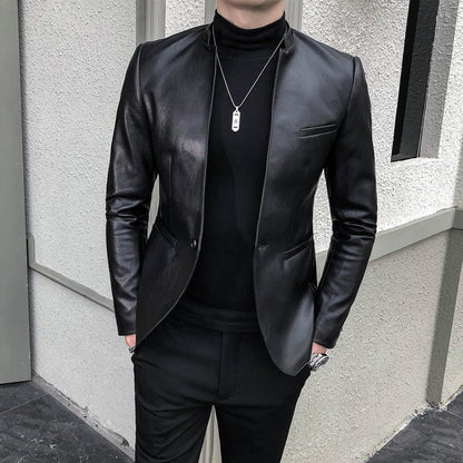 Rocco - The Nevermore Slim Leather Jacket for Men – Unique by Nevermore Lifestyle & Tech | 2XL Black