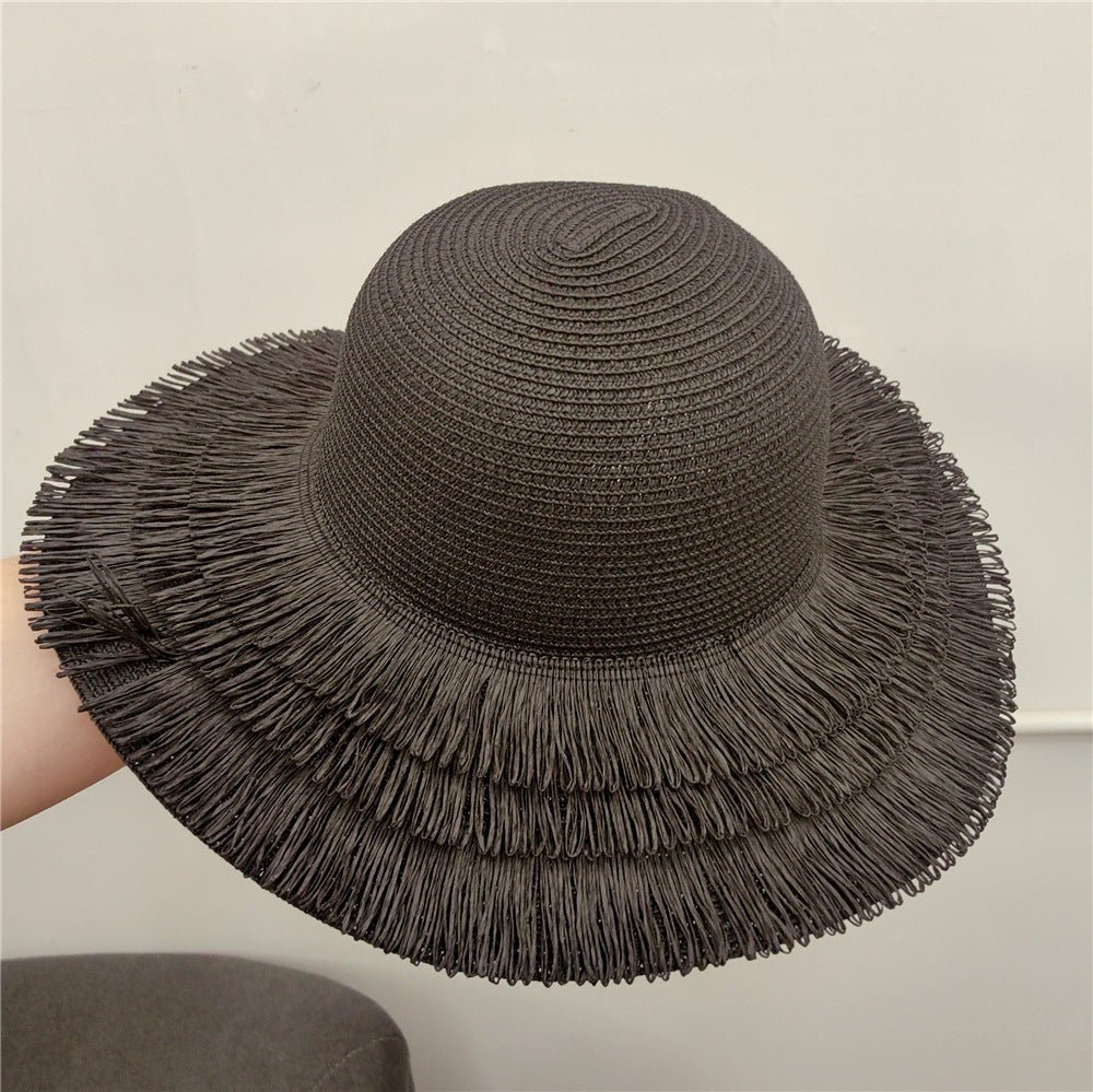 Romantic Zephyr - Straw Hat by The Nevermore – Unique Accessories by Nevermore Lifestyle & Tech | adjustable Black