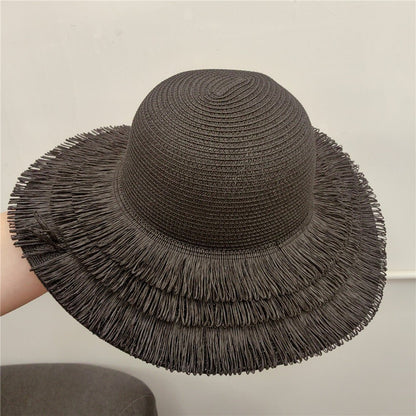 Romantic Zephyr - Straw Hat by The Nevermore – Unique Accessories by Nevermore Lifestyle & Tech | adjustable Black