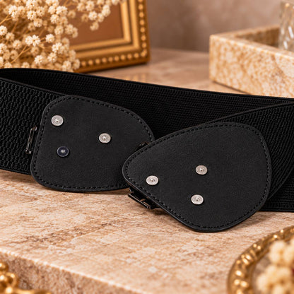 Rose Flower Double-Buckle Belt by The Nevermore – Unique Belts by The Nevermore | 60-80 cm Red
