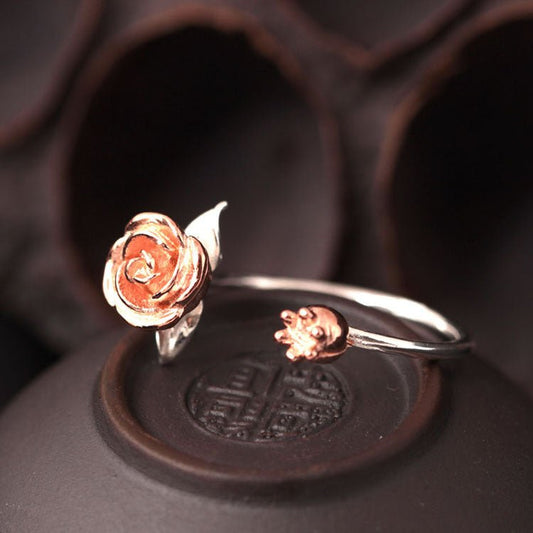 Rose Flower - The Nevermore Ring 925 Sterling Silver – Unique Rings for Women by Nevermore Lifestyle & Tech | Rose gold