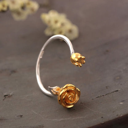 Rose Flower - The Nevermore Ring 925 Sterling Silver – Unique Rings for Women by Nevermore Lifestyle & Tech | Silver