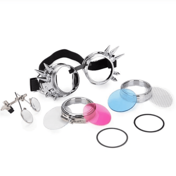 Rosetta Wilberforce - The Nevermore Steampunk Glasses – Unique Steampunk Fashion by Nevermore Lifestyle & Tech | Bright silver