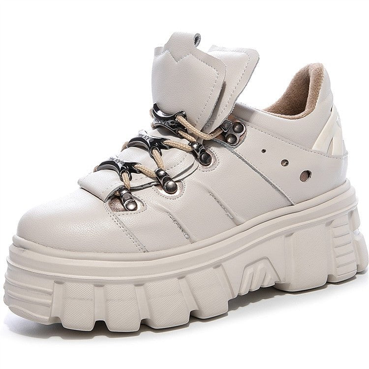 Round Chic - Punk Lace-Up Leather Shoes by The Nevermore