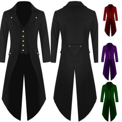 Sable Mourne – Slim Coat by The Nevermore – Unique Gothic Fashion for Men by Nevermore Lifestyle & Tech | 2XL Black