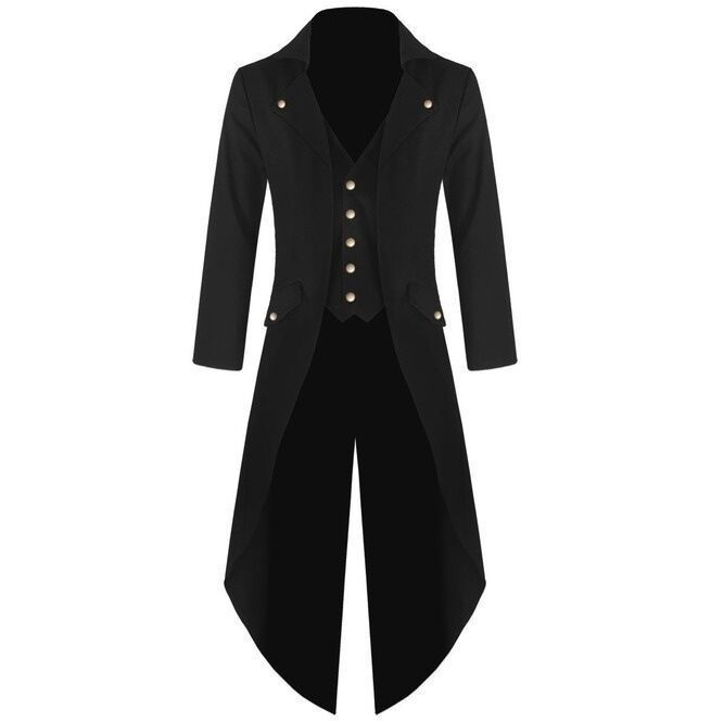 Sable Mourne – Slim Coat by The Nevermore – Unique Gothic Fashion for Men by Nevermore Lifestyle & Tech | 2XL Black