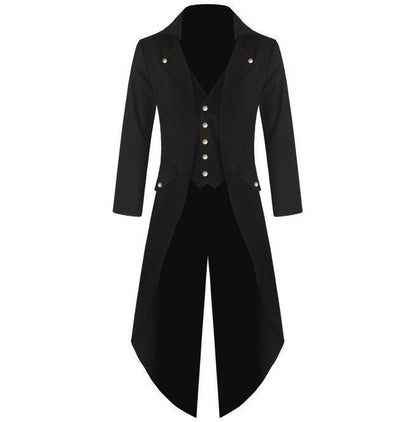 Sable Mourne – Slim Coat by The Nevermore – Unique Gothic Fashion for Men by Nevermore Lifestyle & Tech | 2XL Black