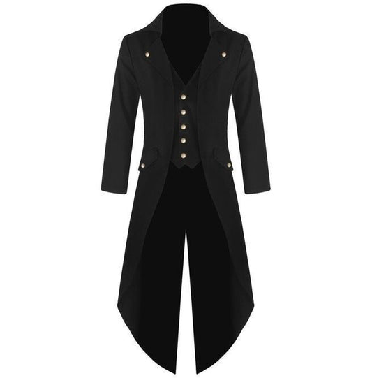 Sable Mourne – Slim Coat by The Nevermore – Unique Gothic Fashion for Men by Nevermore Lifestyle & Tech | 2XL Black