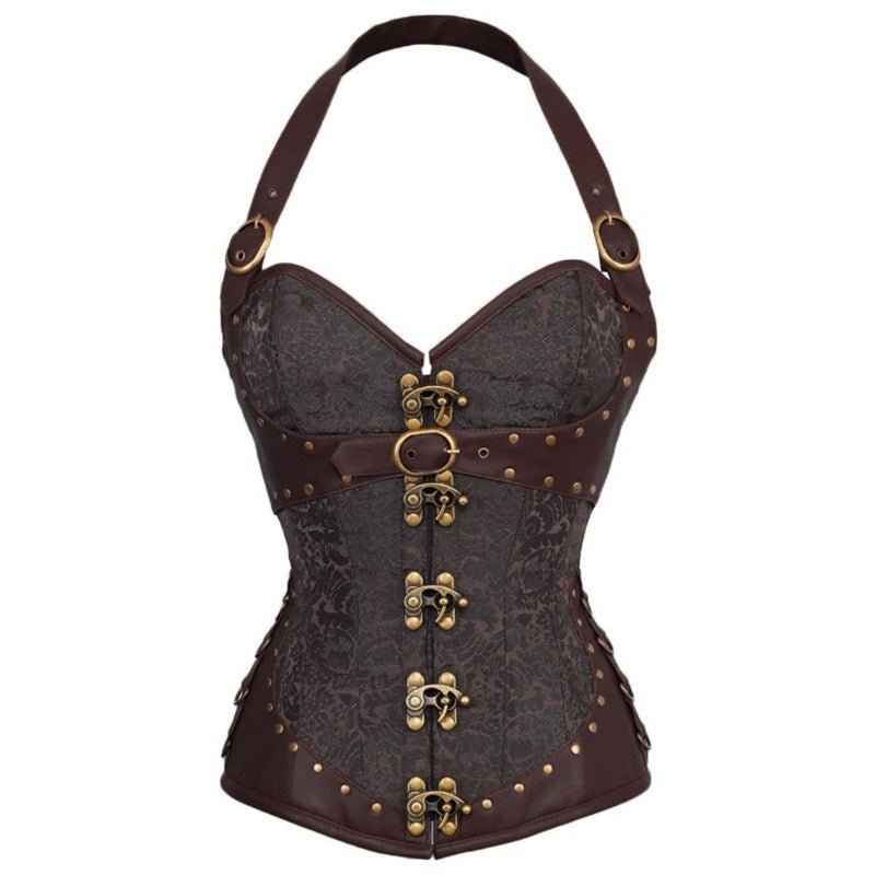 Samara - The Nevermore Steampunk Gothic Corset – Unique Steampunk Fashion for Women by Nevermore Lifestyle & Tech | 2XL Brown