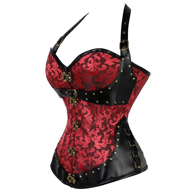 Samara - The Nevermore Steampunk Gothic Corset – Unique Steampunk Fashion for Women by Nevermore Lifestyle & Tech | 2XL Red
