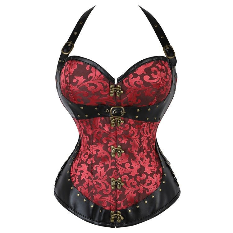 Samara - The Nevermore Steampunk Gothic Corset – Unique Steampunk Fashion for Women by Nevermore Lifestyle & Tech | 2XL Red