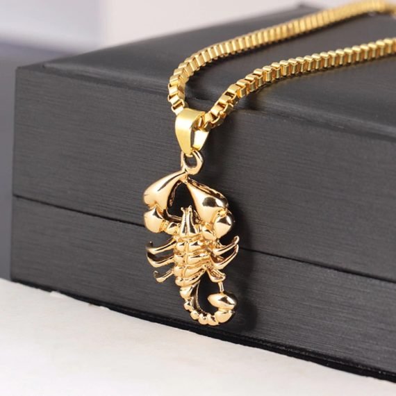 Scorpion Pendant - Stainless Steel Chain by The Nevermore – Unique Gothic Pendants by Nevermore Lifestyle & Tech | Gold