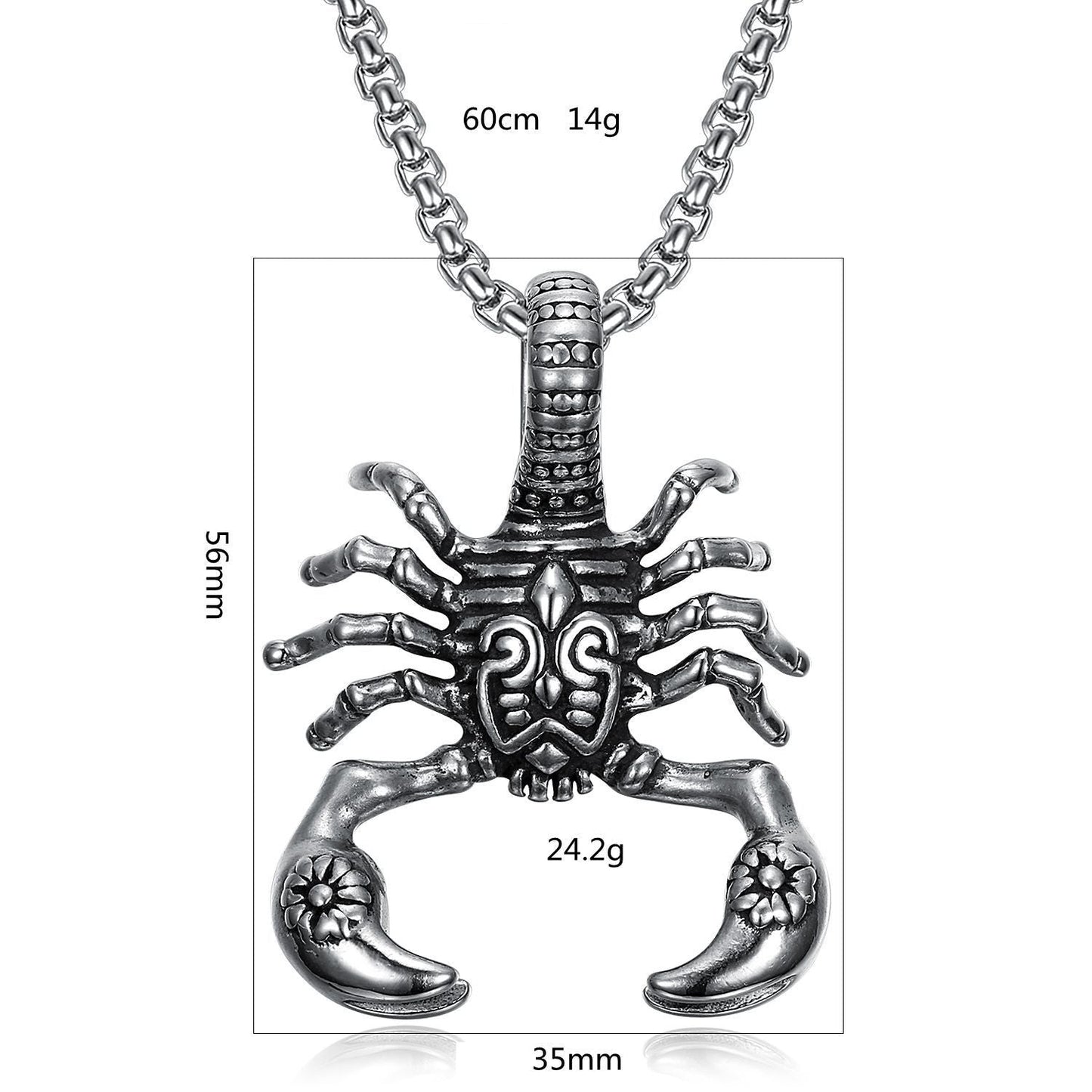 Scorpion Pendant - Stainless Steel Chain by The Nevermore – Unique Gothic Pendants by Nevermore Lifestyle & Tech | Steel with chain