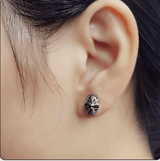 Sebastian Grimsbane Skull - The Nevermore Gothic Earrings – Unique Gothic Jewelry by Nevermore Lifestyle & Tech | Black