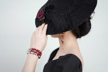 Seraphina Vilestrom Bite Mark Blood Pearls - The Nevermore Gothic Earrings for Women – Unique Jewelry by Nevermore Lifestyle & Tech | Simple earrings