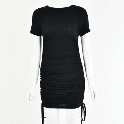 Serene Haven - Cotton Short - Sleeve Dress by The Nevermore – Unique Dresses by Nevermore Lifestyle & Tech | L Black
