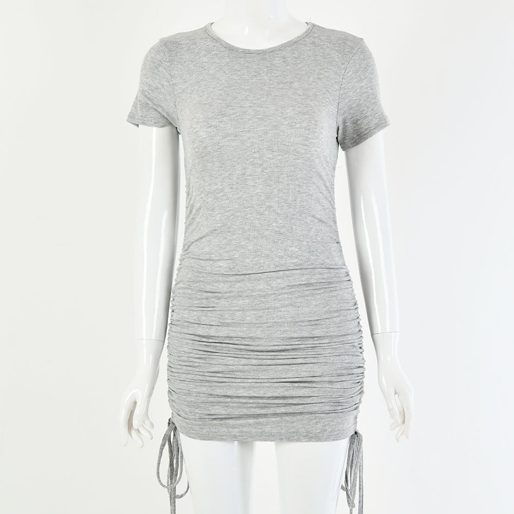 Serene Haven - Cotton Short - Sleeve Dress by The Nevermore – Unique Dresses by Nevermore Lifestyle & Tech | L Grey