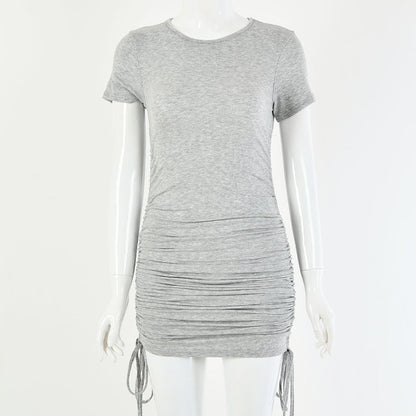 Serene Haven - Cotton Short - Sleeve Dress by The Nevermore – Unique Dresses by Nevermore Lifestyle & Tech | L Grey