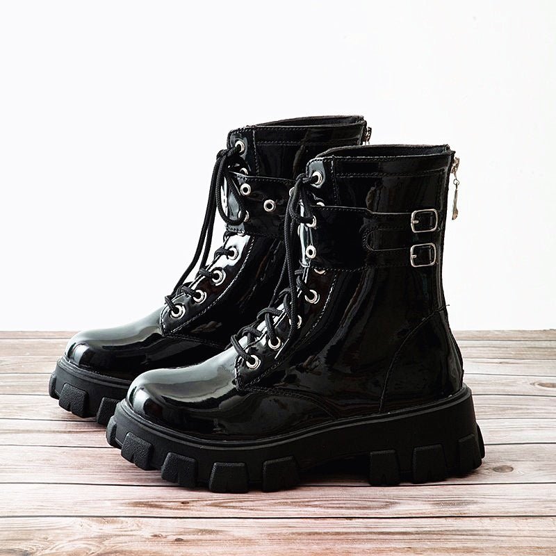 Serenity Ashwood Gothic Martin Boots by The Nevermore – Unique Gothic Fashion for Women by Nevermore Lifestyle & Tech | 35 Black