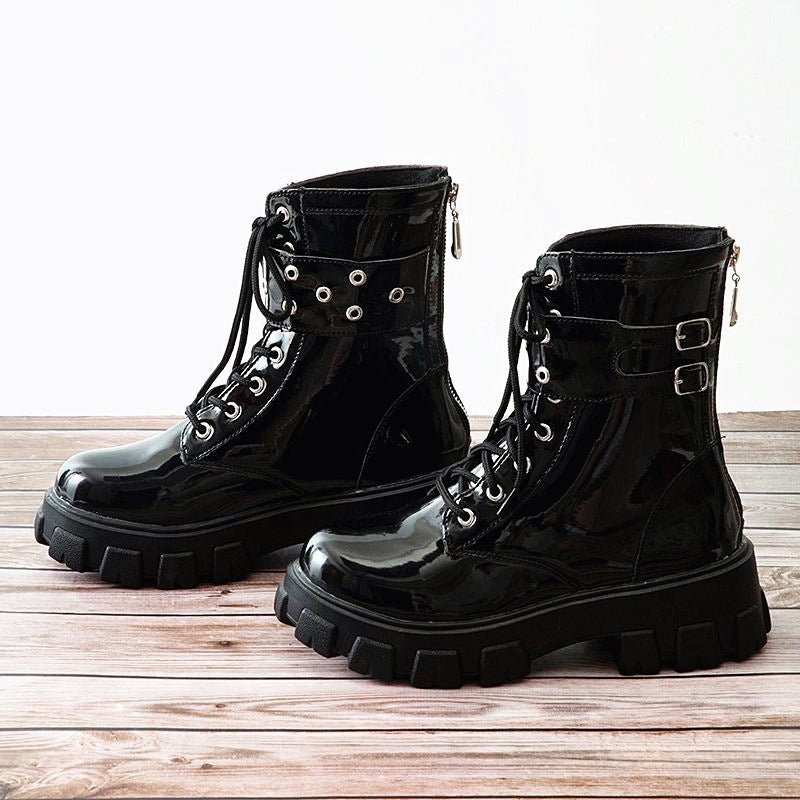 Serenity Ashwood Gothic Martin Boots by The Nevermore – Unique Gothic Fashion for Women by Nevermore Lifestyle & Tech | 35 Black