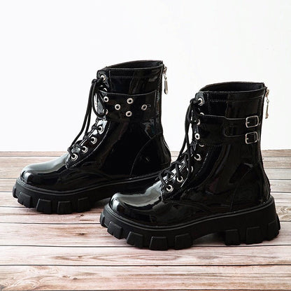 Serenity Ashwood Gothic Martin Boots by The Nevermore – Unique Gothic Fashion for Women by Nevermore Lifestyle & Tech | 35 Black