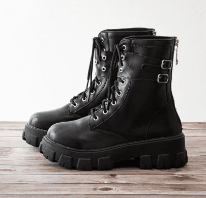 Serenity Ashwood Gothic Martin Boots by The Nevermore – Unique Gothic Fashion for Women by Nevermore Lifestyle & Tech | 35 Matte