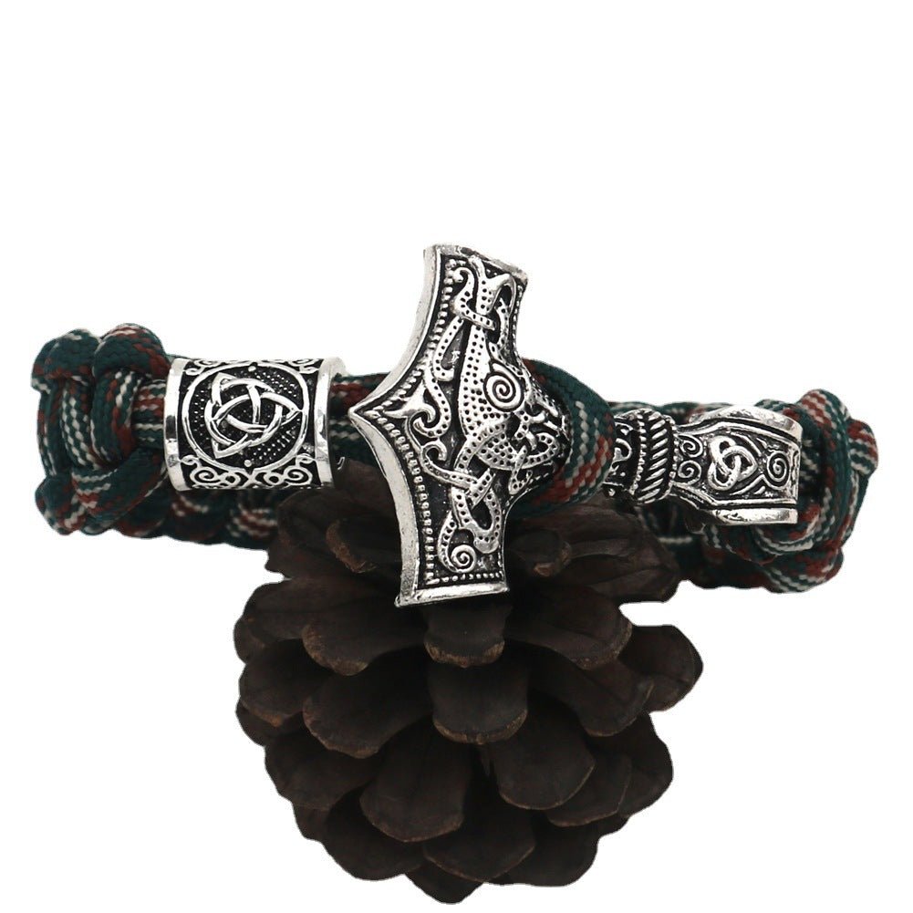 Serk - The Nevermore Gothic Viking Hammer Bracelet – Unique Gothic Jewelry by Nevermore Lifestyle & Tech | 21cm Ancient silver