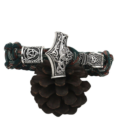 Serk - The Nevermore Gothic Viking Hammer Bracelet – Unique Gothic Jewelry by Nevermore Lifestyle & Tech | 21cm Ancient silver