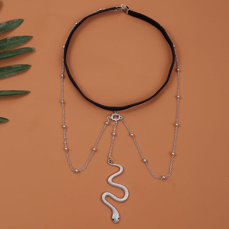 Serpentine Body Adorn - The Nevermore Women`s Thigh Chain Big Snake