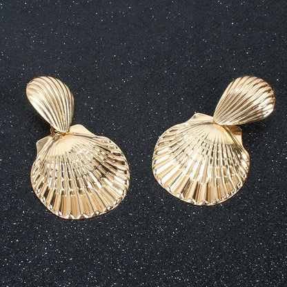 Shell Earrings - Golden Tide by The Nevermore – Unique Earrings by The Nevermore |