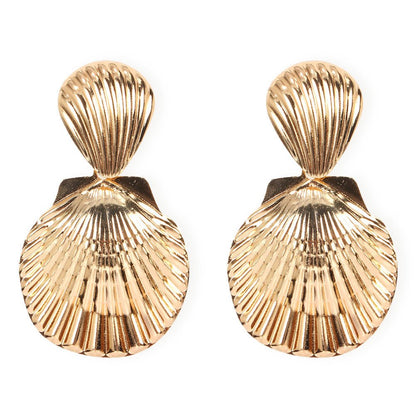 Shell Earrings - Golden Tide by The Nevermore – Unique Earrings by The Nevermore |