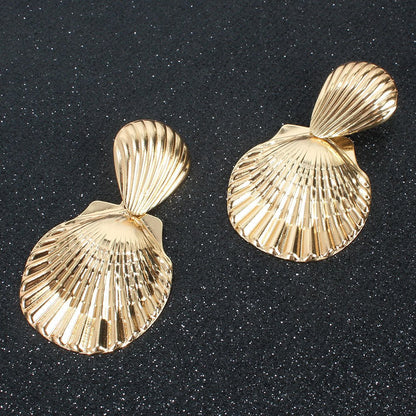 Shell Earrings - Golden Tide by The Nevermore – Unique Earrings by The Nevermore |