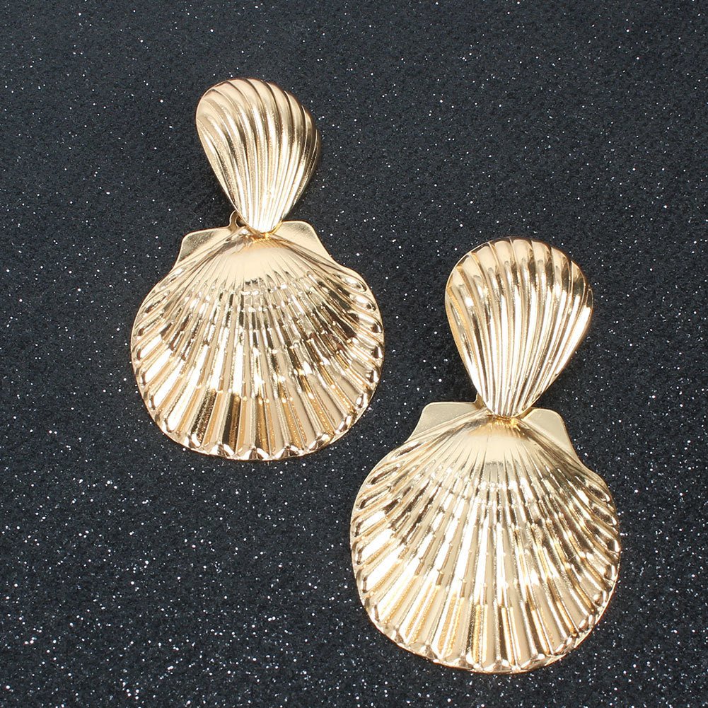 Shell Earrings - Golden Tide by The Nevermore – Unique Earrings by The Nevermore |