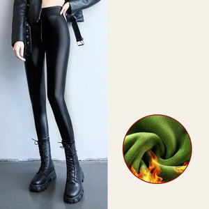 Leather leggings for women – matte medium-thick