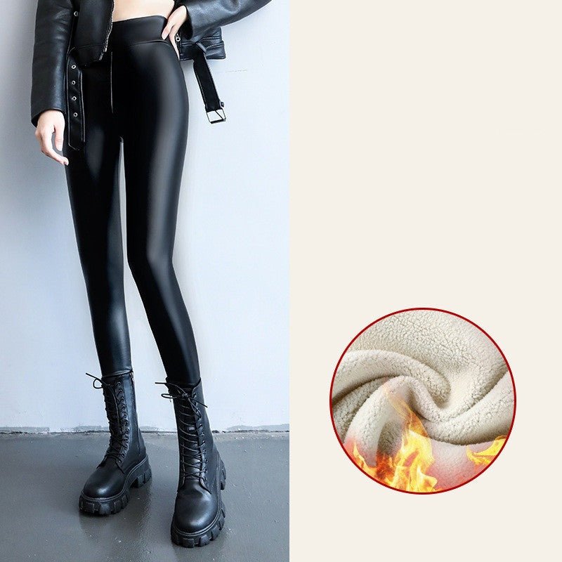 Shiny or Mat Leather pants - The Nevermore Bottoms Leggings for Woman – Unique Gothic Fashion for Women by Nevermore Lifestyle & Tech | 2XL Matte leather thickened