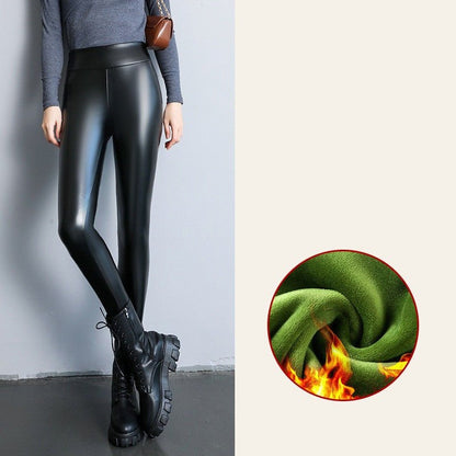 Shiny or Mat Leather pants - The Nevermore Bottoms Leggings for Woman – Unique Gothic Fashion for Women by Nevermore Lifestyle & Tech | 2XL Shiny leather mediumthick
