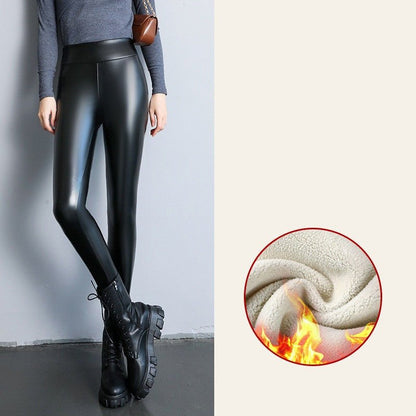 Shiny or Mat Leather pants - The Nevermore Bottoms Leggings for Woman – Unique Gothic Fashion for Women by Nevermore Lifestyle & Tech | 2XL Shiny leather thickened