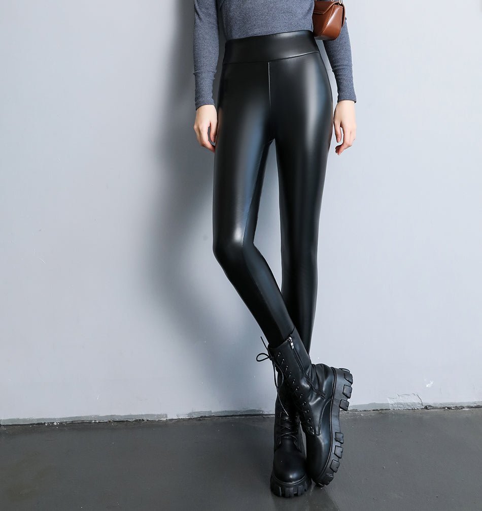Shiny or Mat Leather pants - The Nevermore Bottoms Leggings for Woman – Unique Gothic Fashion for Women by Nevermore Lifestyle & Tech | 2XL Space leather mediumthick