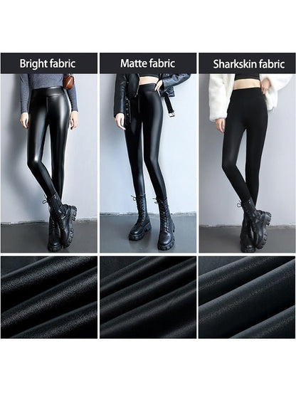 Shiny or Mat Leather pants - The Nevermore Bottoms Leggings for Woman – Unique Gothic Fashion for Women by Nevermore Lifestyle & Tech | 2XL Space leather mediumthick