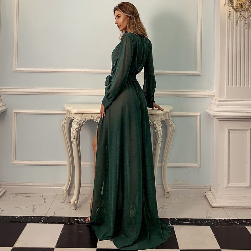 ShoreShimmer - Long Chiffon Swing Cover Up by The Nevermore